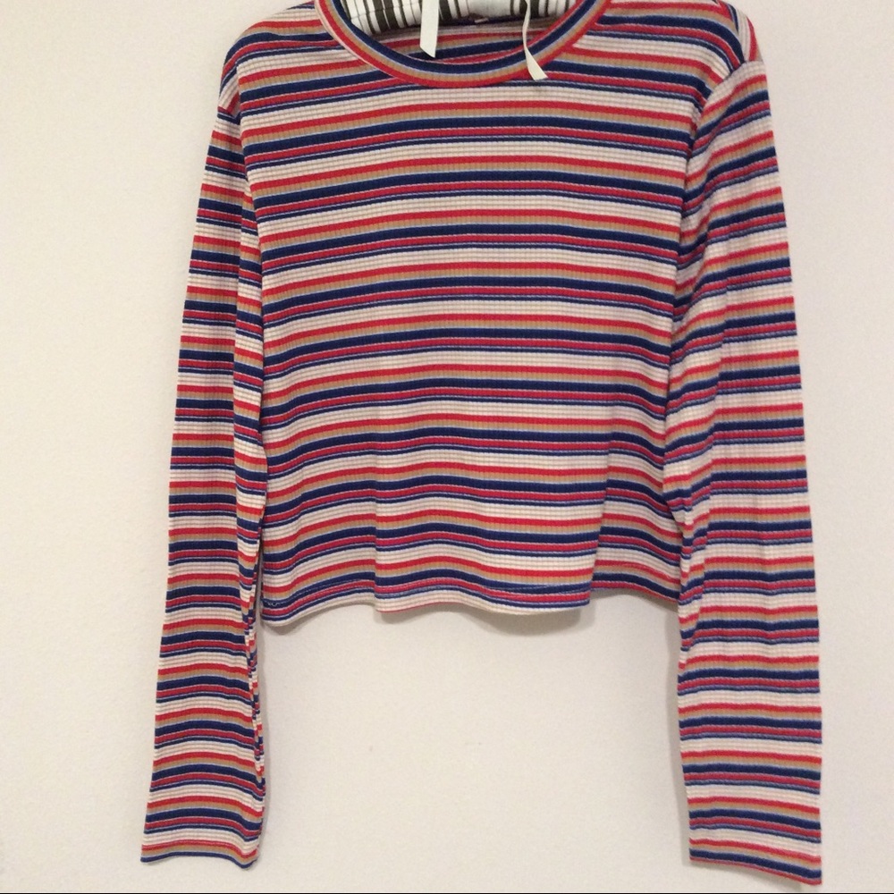 Striped Cropped Shirt